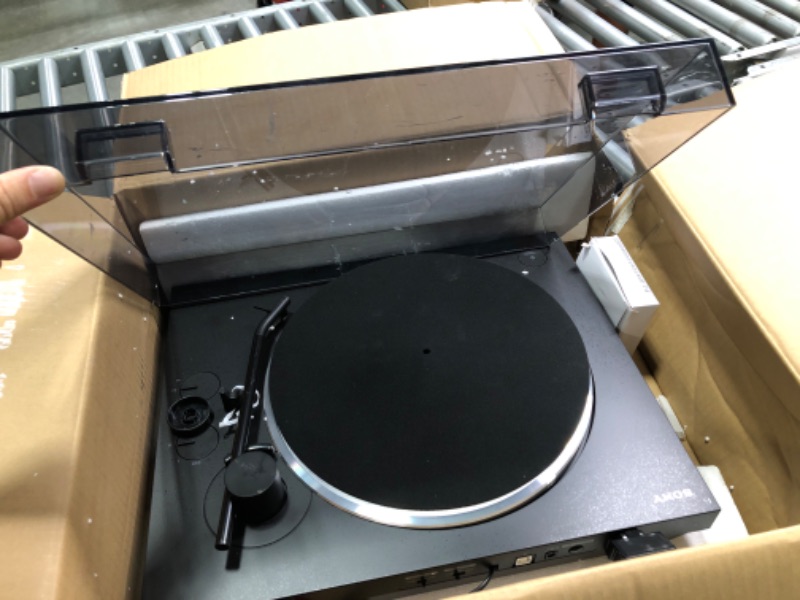 Photo 4 of Sony PS-LX310BT Belt Drive Turntable: Fully Automatic Wireless Vinyl Record Player with Bluetooth and USB Output Black