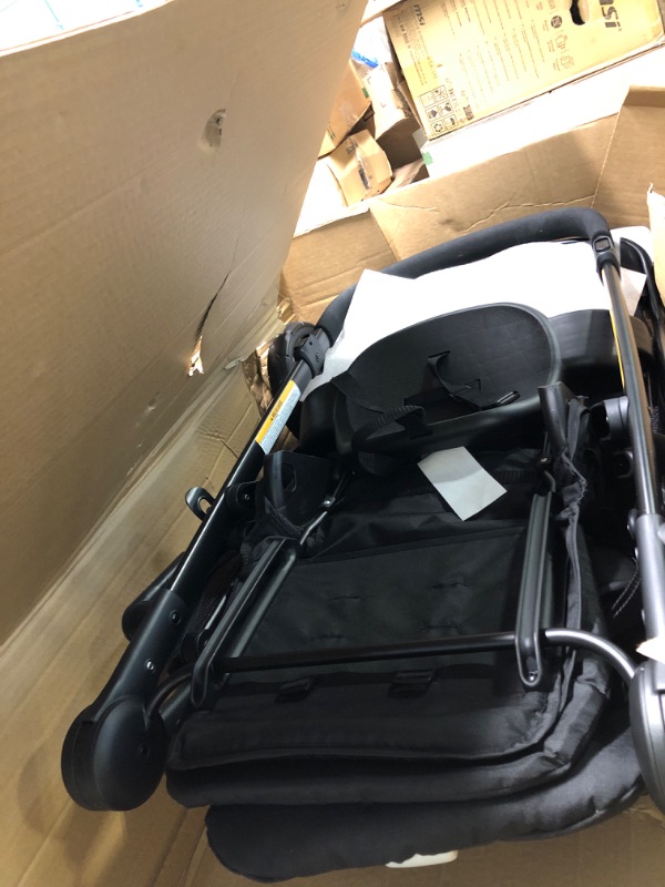 Photo 4 of Graco Ready2Grow LX 2.0 Double Stroller Features Bench Seat and Standing Platform Options, Gotham "w/ Added Body Support Cushion" Gotham