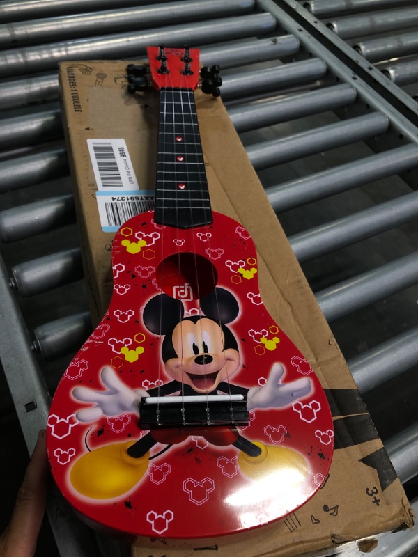 Photo 4 of First Act Mickey Mouse Toy Ukulele, 20 Inch - Ukulele for Beginners, Musical Instruments for Toddlers and Preschoolers - Features Your Child’s Favorite Disney Character