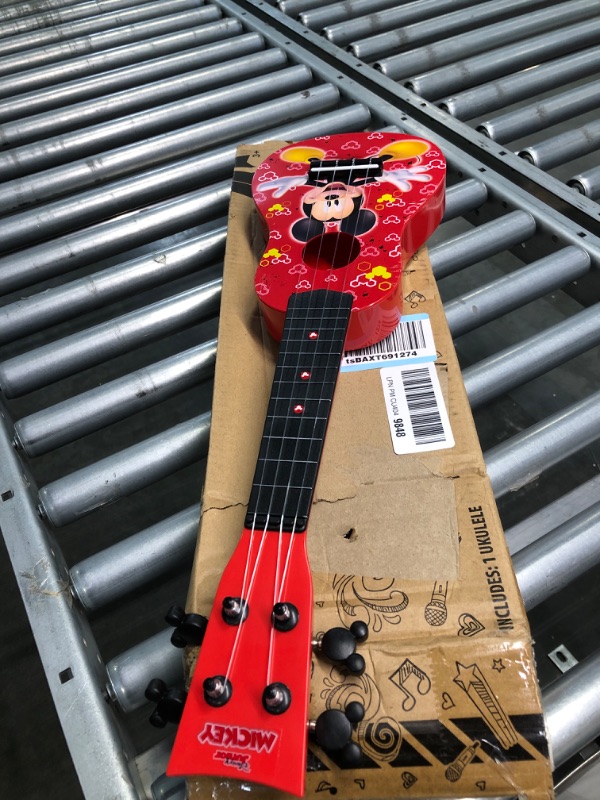 Photo 3 of First Act Mickey Mouse Toy Ukulele, 20 Inch - Ukulele for Beginners, Musical Instruments for Toddlers and Preschoolers - Features Your Child’s Favorite Disney Character