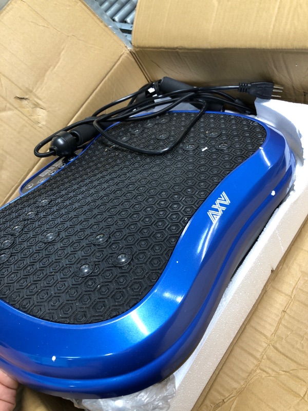 Photo 4 of AXV Vibration Plate Exercise Machine Whole Body Workout Vibrate Fitness Platform Lymphatic Drainage Machine for Weight Loss Shaping Toning Wellness Home Gyms Workout MINI-BLUE