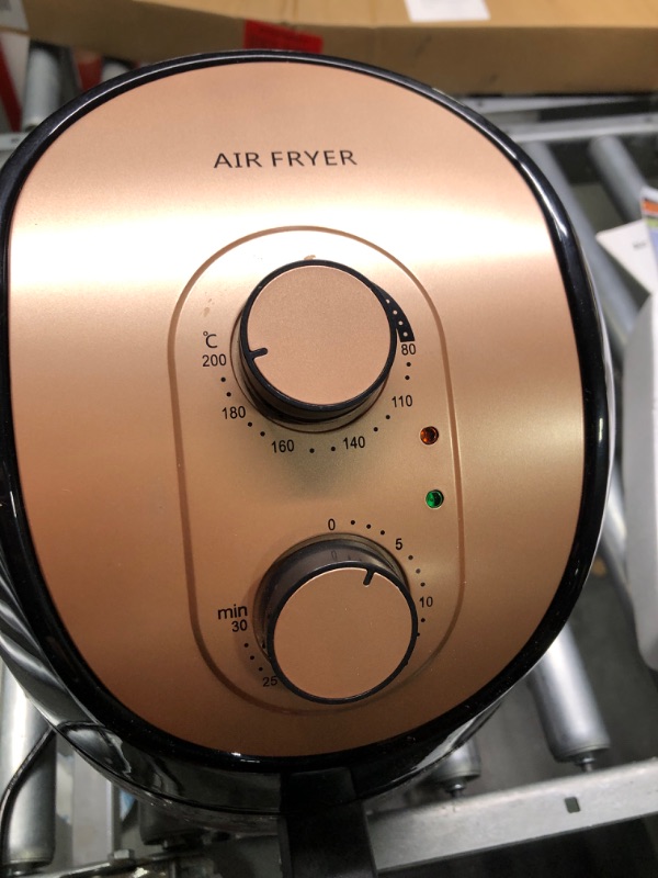 Photo 2 of 4-QT Electric Air Fryer - Double Knob Operation Oilless Air Fryers, Reduce Grease Cooks Air Fryer, Easy to Clean Air Fryer, Can Make French Fries, Fried Chicken Wings, Grilled Fish, Fried Steak
