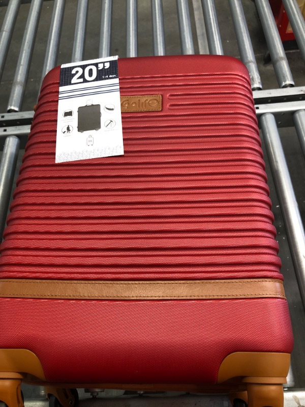 Photo 2 of Coolife Suitcase Set 3 Piece Luggage Set Carry On Travel Luggage TSA Lock Spinner Wheels Hardshell Lightweight Luggage Set(Red, 3 piece set (DB/TB/20)) Red 3 piece set (DB/TB/20)
