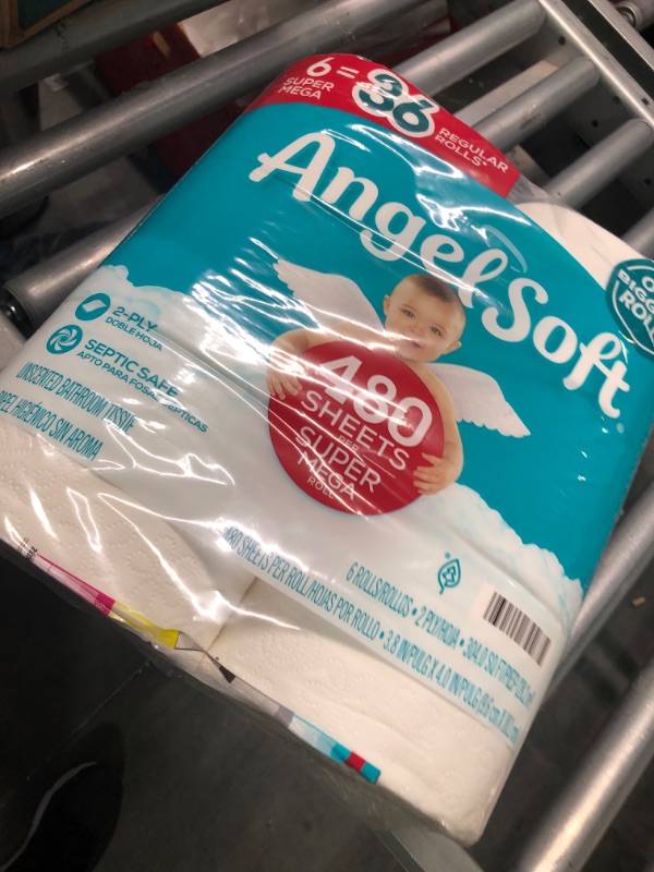 Photo 2 of Angel Soft Super Mega Toilet Paper, 6 Super Mega Rolls