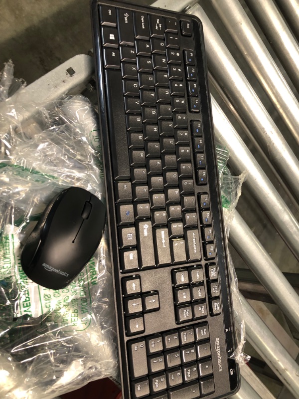 Photo 3 of Amazon Basics Wireless Computer Keyboard and Mouse Combo - Quiet and Compact - US Layout (QWERTY)