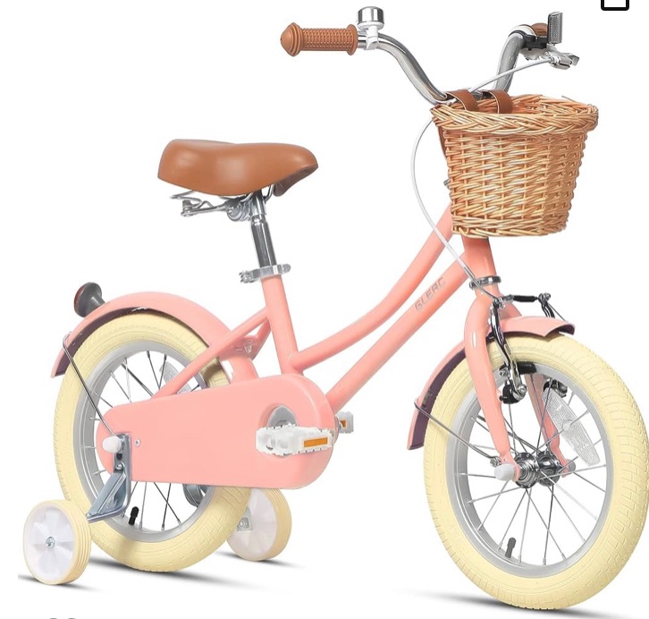 Photo 1 of Glerc Little Molly Girls Bike with Basket for 2-12 Years Old Kids, 12 14 16 20 Inch with Basket and Training Wheels, Multiple Colors