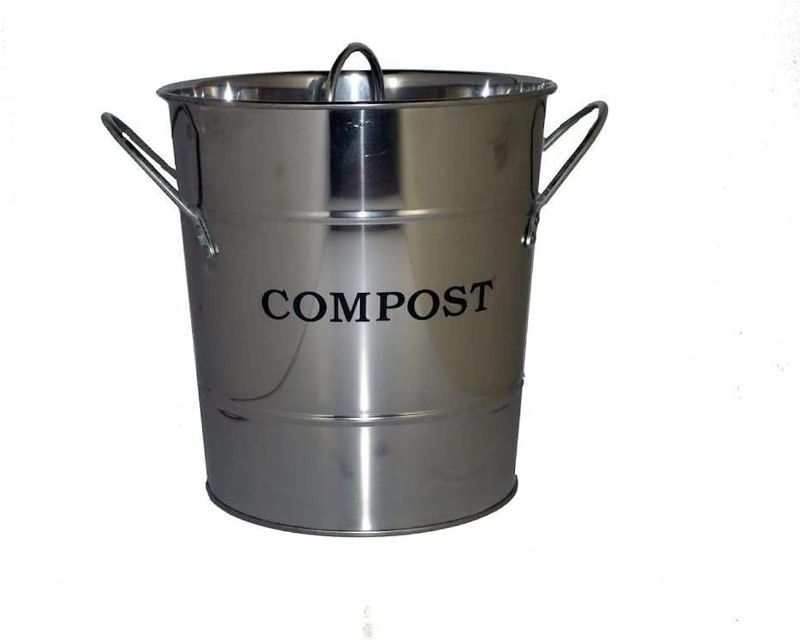 Photo 1 of 
Exaco 2-in-1 Kitchen Countertop Compost Bin, 1 Gallon, Stainless