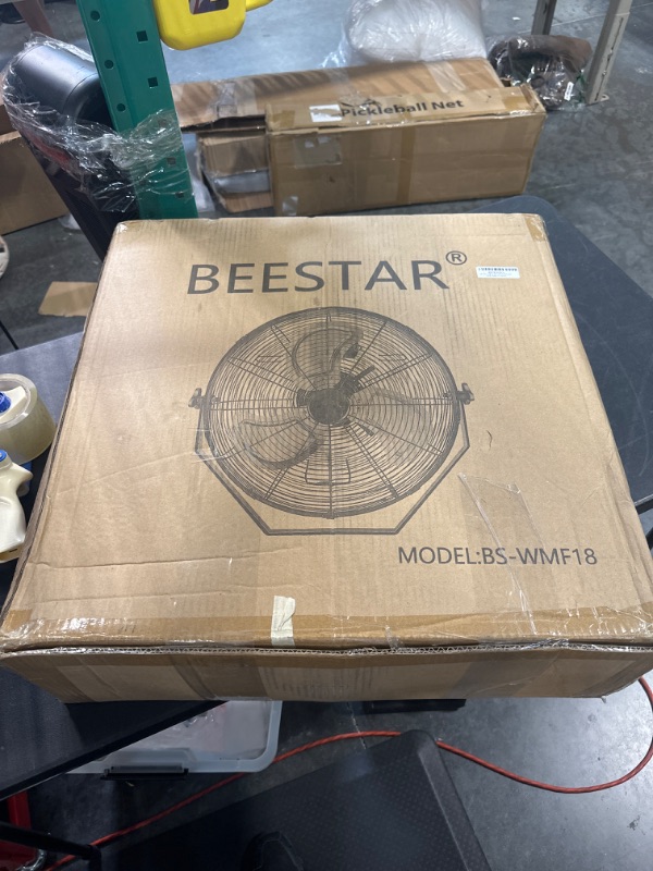 Photo 2 of BEESTAR 18 inch High Velocity Wall Mount Fan,Industrial Fan with 3 Speed Commercial Ventilation,Easy Operation and 270 Degree Tilting,Metal Fan for Warehouse,Greenhouse, Workshop and Basement