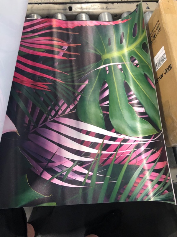 Photo 1 of CGXINS Tropical Palm Leaves Picture Photography Backdrop 7x5ft for Hawaiian Luau Party Decorations Jungle Safari Plants Photo Background Birthday Baby Shower Supplies Banner