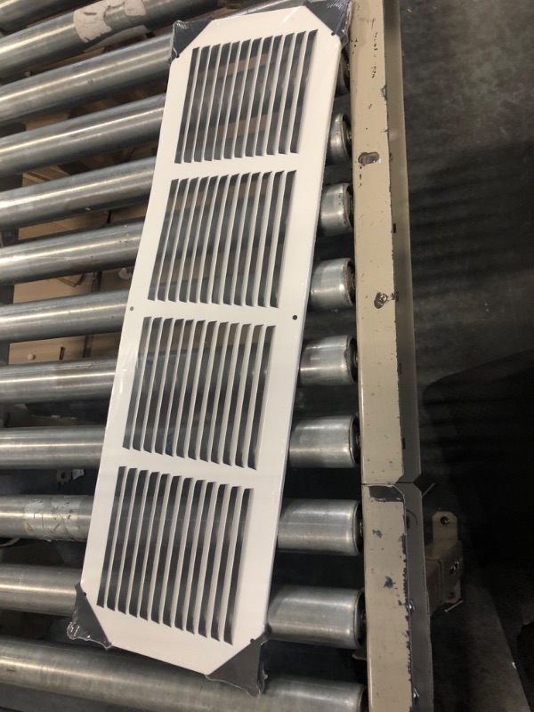 Photo 4 of 24"W x 6"H [Duct Opening Measurements] Steel Return Air Grille | Vent Cover Grill for Sidewall and Ceiling, White | Outer Dimensions: 25.75"W X 7.75"H for 24x6 Duct Opening Duct Opening Size: 24"x6"