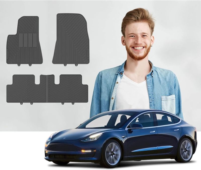 Photo 1 of Road Comforts Front Trunk Mat + Storage Mat - Tesla Model 3 All Weather Mats (Does not Include Back Trunk Mat) - 2017 2018 2019 2020 (Fits Model 3 2017 to July 2020) 4 pk