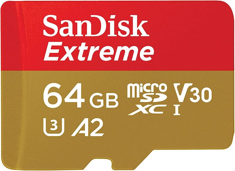 Photo 1 of SanDisk 64GB Extreme microSDXC UHS-I Memory Card - Up to 170MB/s, C10, U3, V30, 4K, 5K, A2, Micro SD Card - SDSQXAH-064G-GN6MA 64GB Memory Card Only 2 Pack