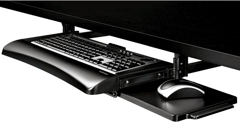 Photo 1 of Fellowes Office Suites Underdesk Keyboard Drawer, Black/Silver (9140305)