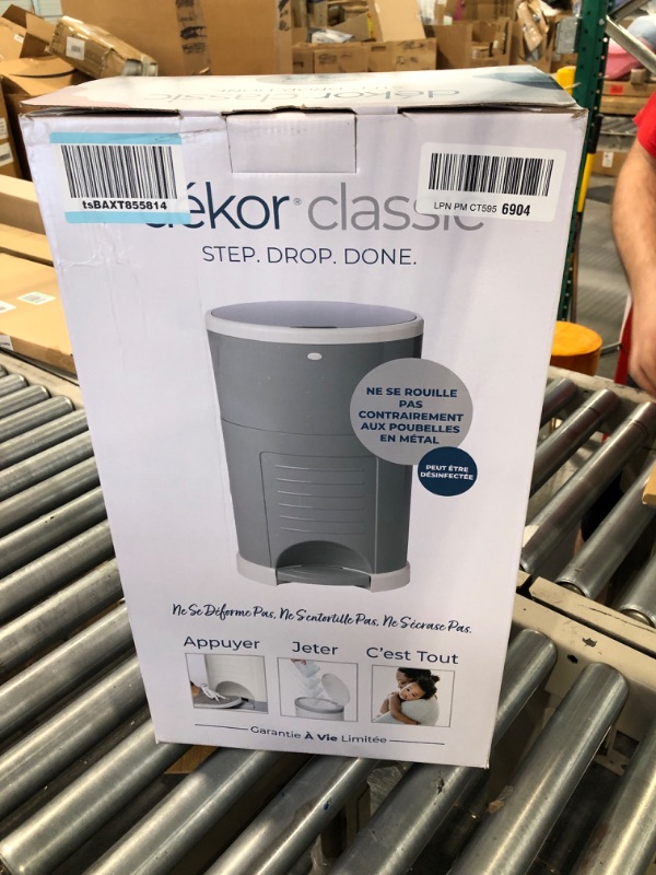 Photo 3 of Dekor Classic Hands-Free Diaper Pail | Gray | Easiest to Use | Just Step – Drop – Done | Doesn’t Absorb Odors | 20 Second Bag Change | Most Economical Refill System