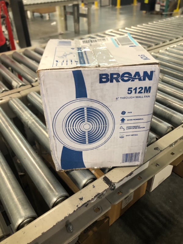 Photo 2 of Broan 512M 70 CFM 6" Through The Wall VENTILATOR, White