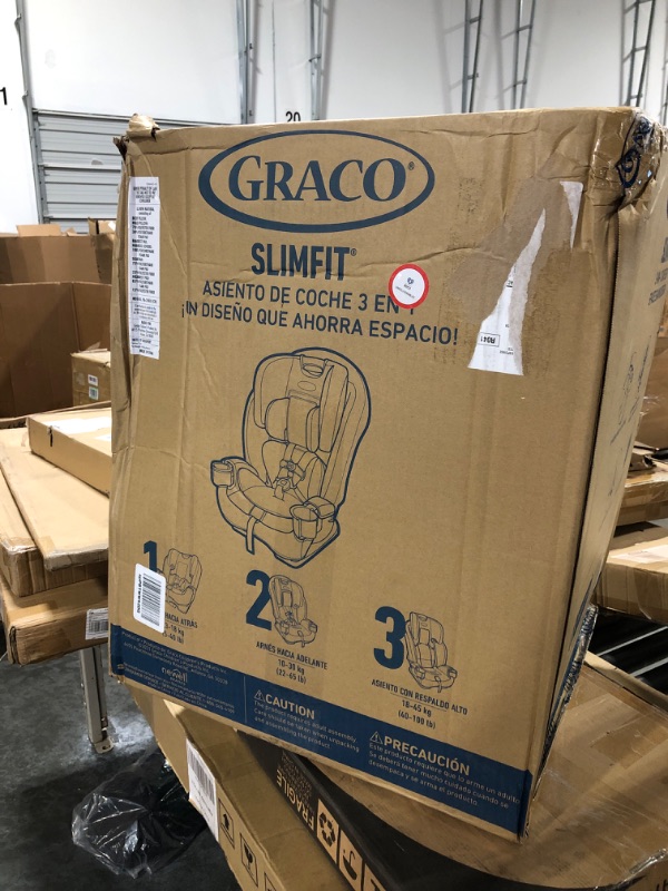 Photo 2 of Graco SlimFit 3 in 1 Car Seat, Slim & Comfy Design Saves Space in Your Back Seat, Annabelle, 1 Count (Pack of 1) SlimFit Annabelle