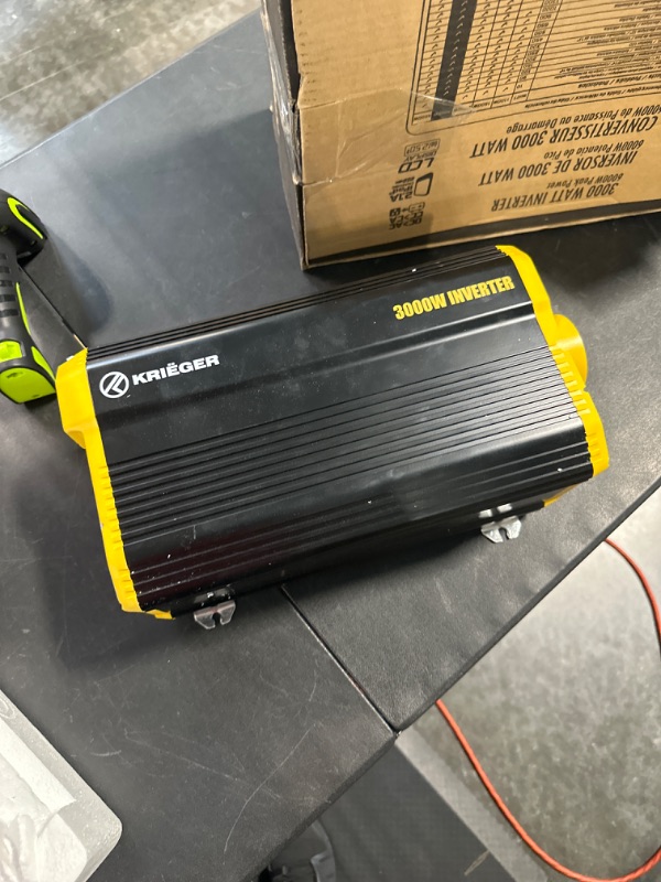 Photo 2 of Krieger 3000 Watts Power Inverter 12V to 110V, Modified Sine Wave Car Inverter, Dual 110 Volt AC Outlets, Hardwire Kit, DC to AC Converter with Installation Kit - ETL Approved Under UL STD 458