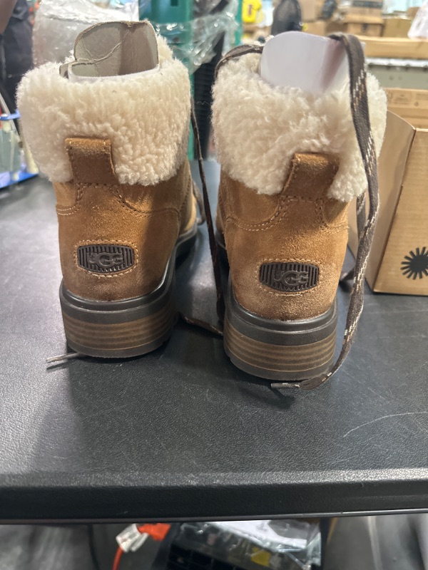 Photo 1 of UGG Women's Harrison Cozy Lace Fashion Boot 10 Chestnut