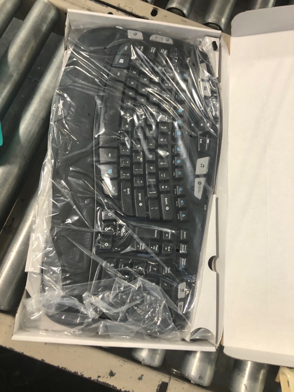 Photo 1 of Logitech K350 Wave Ergonomic Keyboard with Unifying Wireless Technology - Black