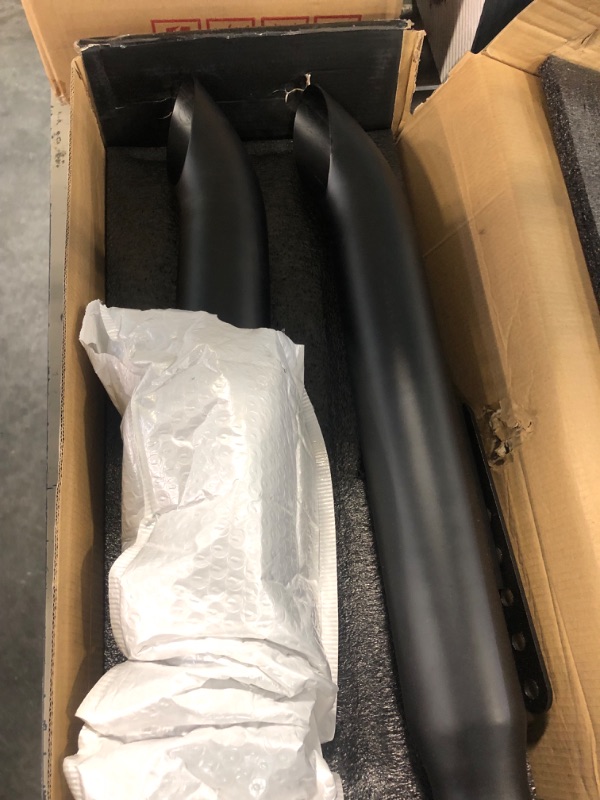 Photo 1 of WENLICP Motorcycle Muffler Baking Paint Stainless Steel Muffler Universal Exhaust Muffler Pipe For 1-3/8", 1-1/2", 1-5/8" and 1-3/4" Chopper Cafe Racer Loud (black) BLACK1