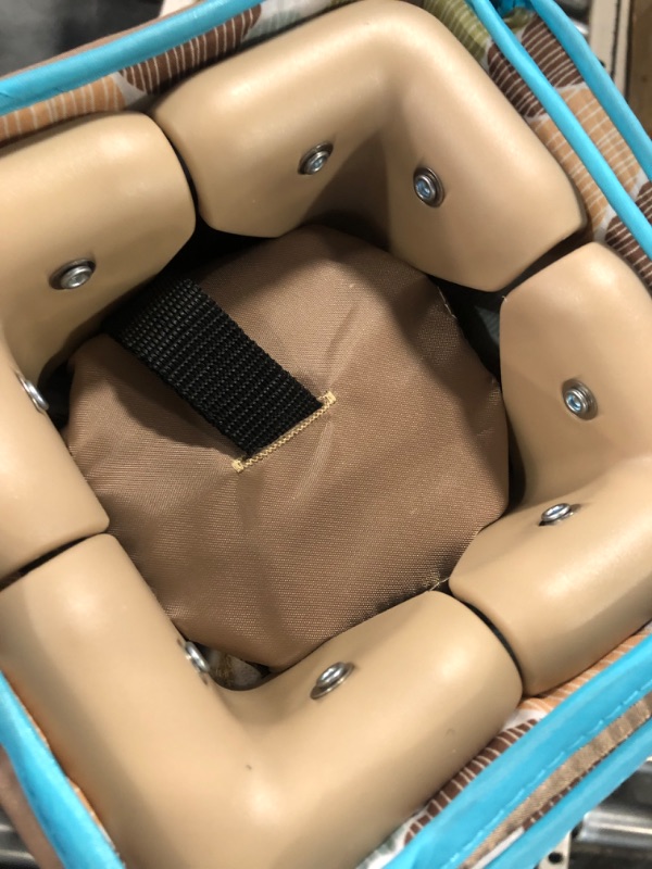 Photo 1 of Dream On Me Zodiak Portable Playard in Coffee and Blue, Lightweight, Packable and Easy Setup Baby Playard, Breathable Mesh Sides and Soft Fabric - Comes with a Removable Padded Mat Coffee/Blue