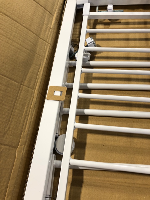 Photo 1 of Cumbor 36" Extra Tall Baby Gate for Dogs and Kids with Wide 2-Way Door, 29.7"- 46" Width, and Auto Close Personal Safety for Babies and Pets, Fits Doorways, Stairs, and Entryways, White 36" Tall White