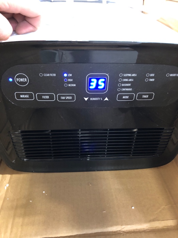 Photo 5 of 35-Pint Dehumidifier for Basement and Large Room - 2000 Sq. Ft. Quiet Dehumidifier for Medium to Large Capacity Room Home Bathroom Basements - Auto Continuous Drain Remove Moisture