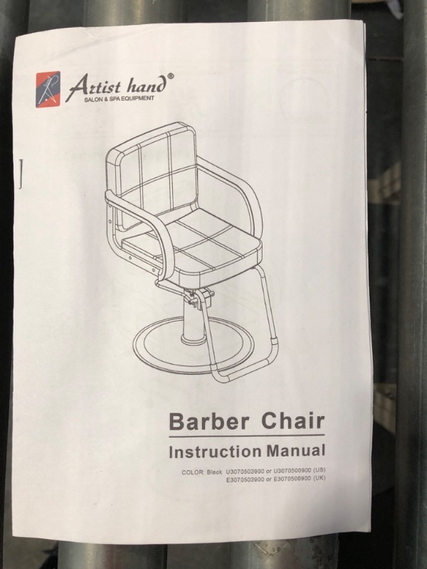 Photo 3 of Artist Hand Hydraulic Barber Chair Salon Chair for Hair Stylist Tattoo Chair Shampoo Salon Equipment