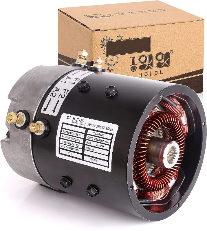 Photo 1 of 10L0L Separately-Excited Electric Motor for EZGO TXT 2000-up 36 Volt PDS Golf Cart, OEM# 73445-G02 73124-G08