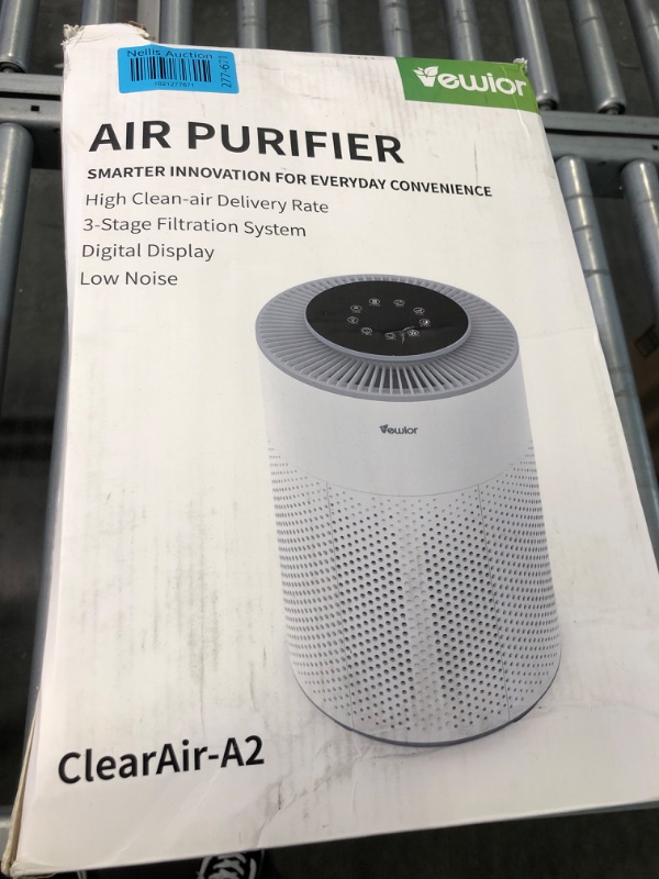 Photo 2 of Air Purifiers, Home Air purifier for Large Room Bedroom Up to 1100ft², VEWIOR H13 True HEPA Air Filter for Pets Smoke Pollen Odor, with Air Quality Monitoring, Auto/Sleep, 6 Timer, Light, Child Lock White