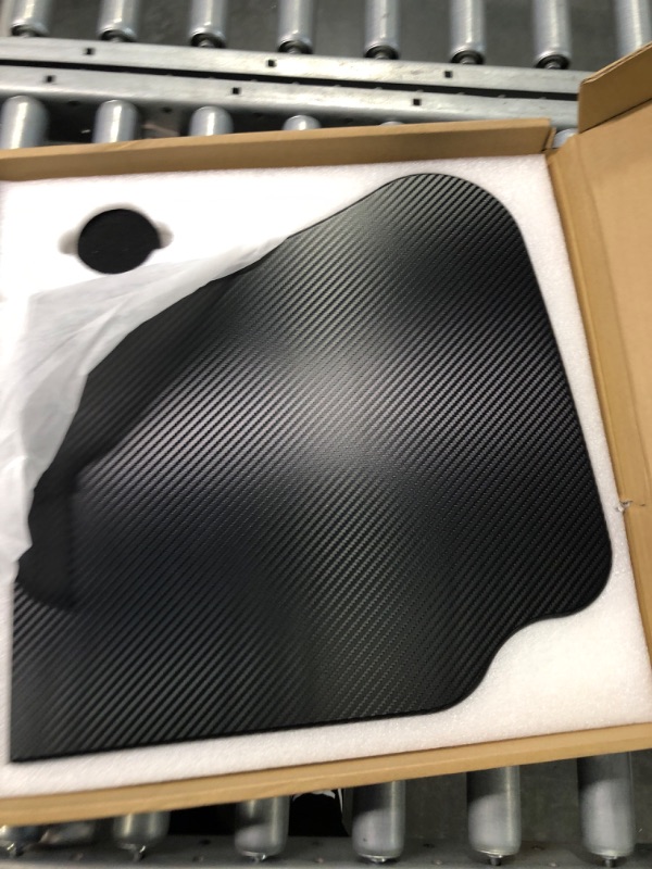 Photo 4 of FURYENGRAVER Big Space Desk for Tesla Model Y Model 3 Tray for Eating Laptop iPad or Notebook Tesla Model Y Model 3 Accessories Carbon Fiber Texture