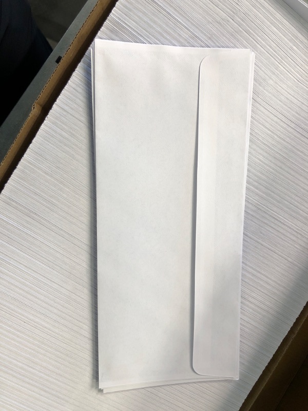 Photo 5 of 1000#10 Envelopes Letter Size - Self Seal Security Mailing Envelopes -Business White Tinted Peel and Seal -Pack Windowless, Legal Size Regular Plain Envelopes 4-1/8 x 9-1/2 Inches - 24 LB 1,000 Count