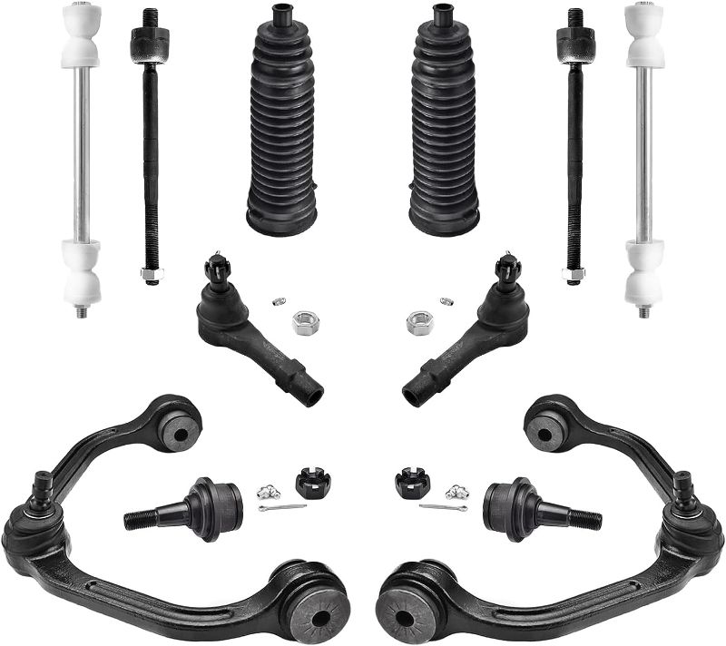 Photo 1 of ASTARPRO 12pcs Suspension Kit Front Upper Control Arms and Lower Bal Joints + Inner and Outer Tie Rods + Sway Bar Links + Steering Rack Boots Compatible with Ford Ranger Mazda B2300 B2500 B3000 B4000