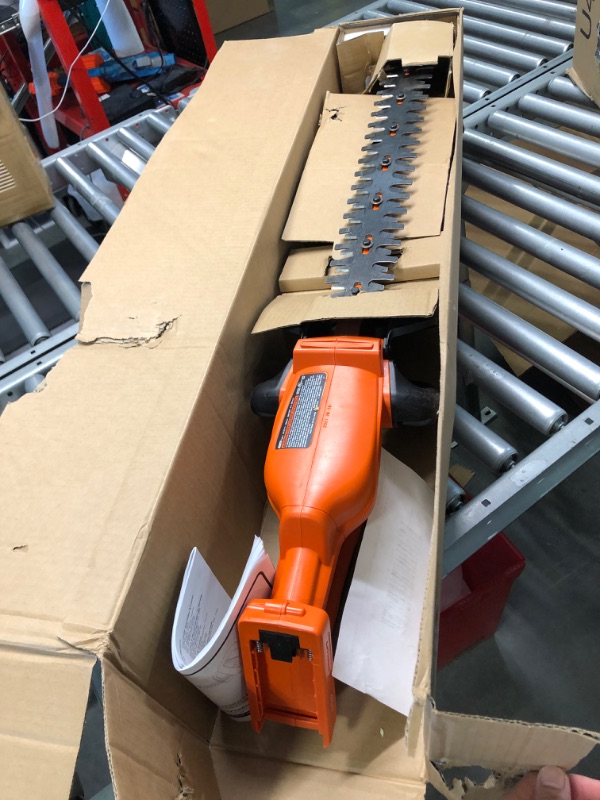 Photo 3 of BLACK+DECKER 40V MAX Hedge Trimmer, Cordless, 24-Inch Blade, Battery and Charger Included (LHT2436)