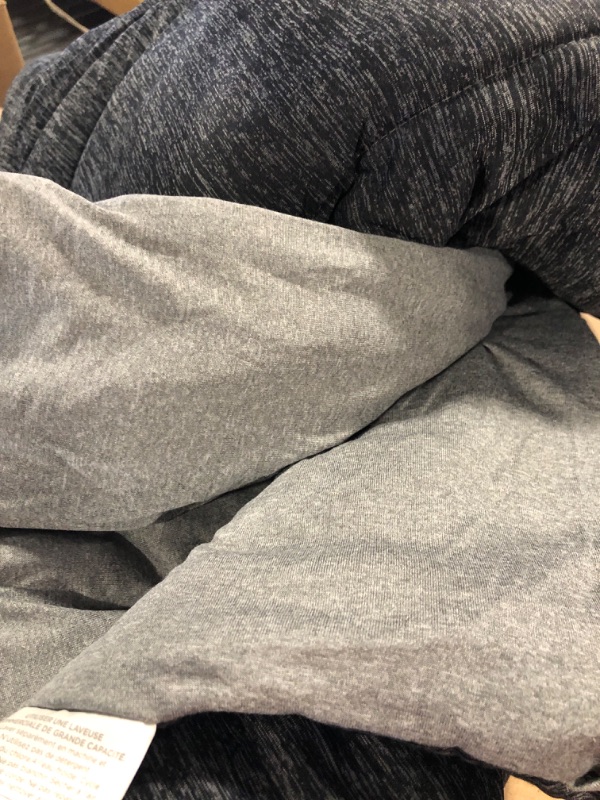 Photo 3 of BEDSURE Grey King Comforter Set - Ultra Soft Reversible Down Alternative Comforter Set, Warm Cooling Double Side Bedding Sets, 3 PCS Hotel Collection Bed Set (Dark Grey, 102''x90'') Dark Grey King