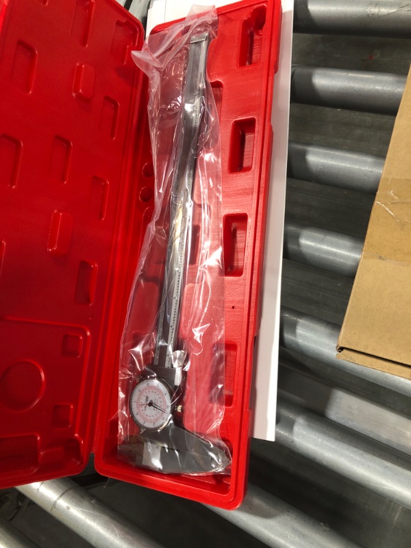 Photo 2 of Accusize Industrial Tools 12'' by 0.001''/300mm by 0.02mm Dual Needle Precision Dial Caliper,Imperial/Metric, P920-S232 0-12" / 0-300mm