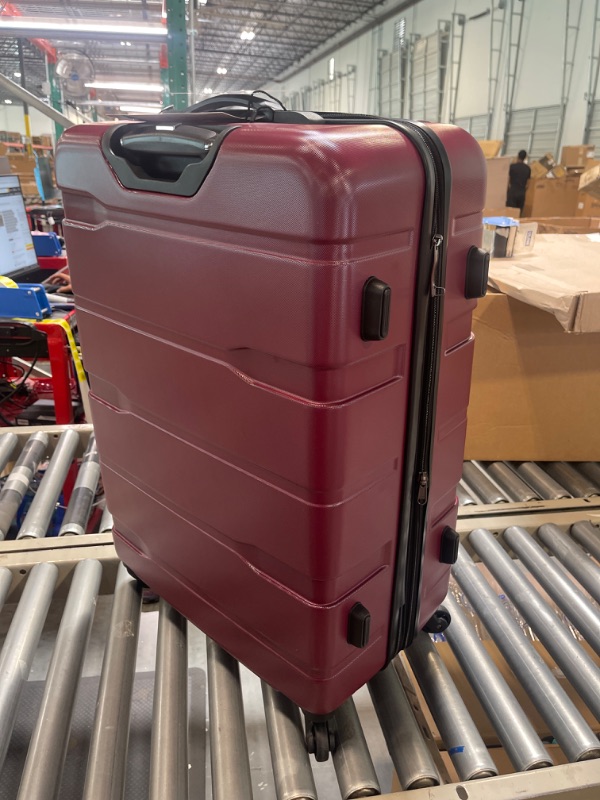 Photo 2 of Coolife Luggage Expandable(only 28") Suitcase PC+ABS Spinner Built-In TSA lock 20in 24in 28in Carry on Radiant Pink. L(28in).