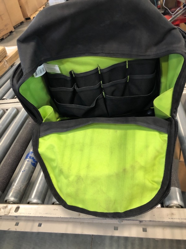 Photo 1 of AWP Extreme Tool Backpack | Rugged Polyester Jobsite Backpack with Waterproof Molded Base & Padded Shoulder and Waist Straps | 23 Tool Storage Pockets