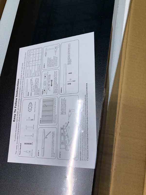 Photo 3 of 35.5" X 11 3/4" X 2" inch Wooden Folding Concession Shelf - Heavy-Duty, Corrosion-Resistant