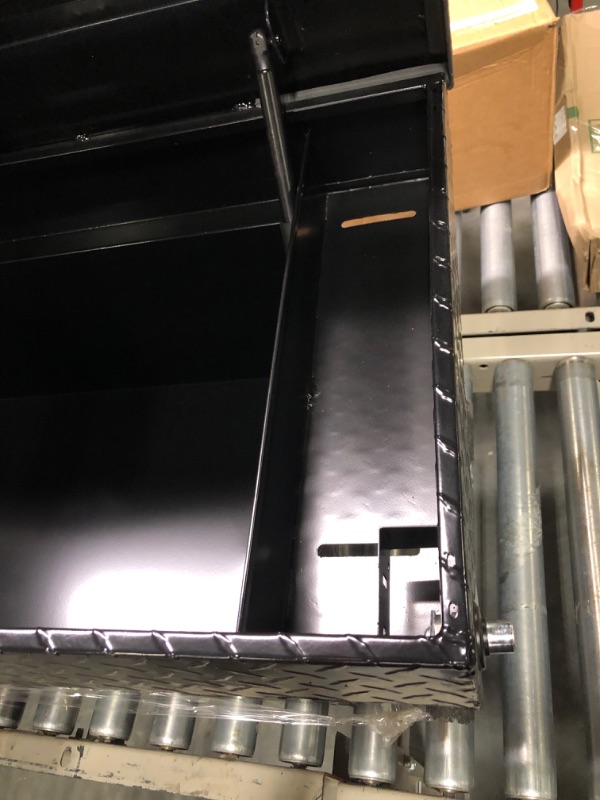 Photo 6 of 71.36 in. Matte Black Aluminum Full Size Crossbed Truck Tool Box ** Missing Storage Plate**