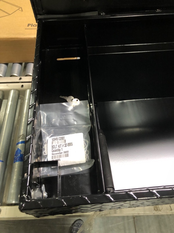 Photo 7 of 71.36 in. Matte Black Aluminum Full Size Crossbed Truck Tool Box ** Missing Storage Plate**