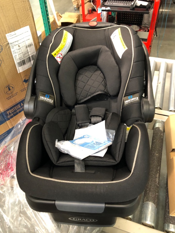 Photo 3 of Graco SnugRide SnugLock 35 LX Featuring TrueShield Technology, Ion Black