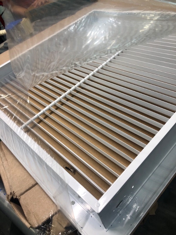 Photo 2 of 8" X 8" Aluminum Return Filter Grille - Easy Airflow - Linear Bar Grilles [Outer Dimensions: 9.75w X 9.75h] 8 x 8