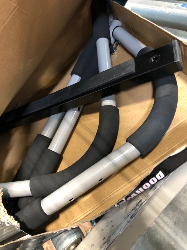 Photo 1 of Ally Peaks Pull Up Bar for Doorway | Thickened Steel Max Limit 440 lbs Upper Body Fitness Workout Bar| Multi-Grip Strength for Doorway | Indoor Chin-Up Bar Fitness Trainer for Home Gym Portable silver2