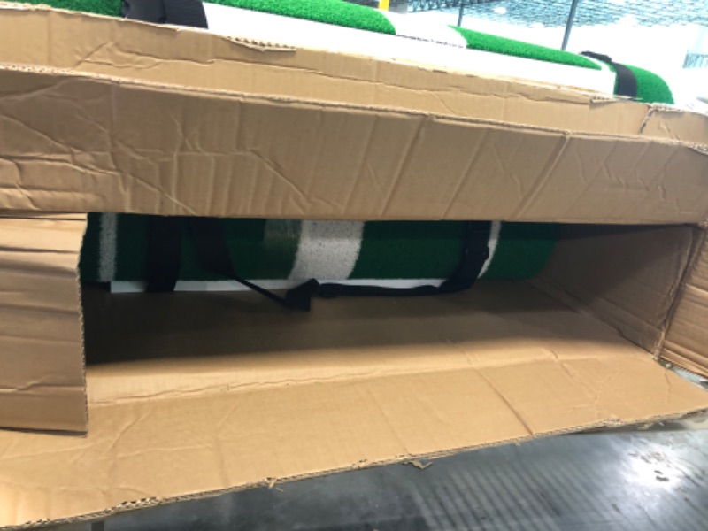 Photo 1 of 2 PCS Portable Softball Pitching Mat 3' x 10', 3' x 7' Pitchers Mound with Carry Strap Antislip Turf for Floors Garage Gym Indoor Outdoor Fastpitch Slowpitch Training Aids Green 3 x 7 ft