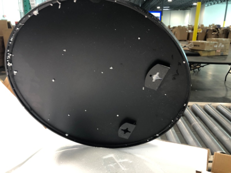 Photo 1 of Black Circle Wall Mirror 20 Inch Round Wall Mirror for Entryways, Washrooms, Living Rooms and More (Black, 20") Black 20"