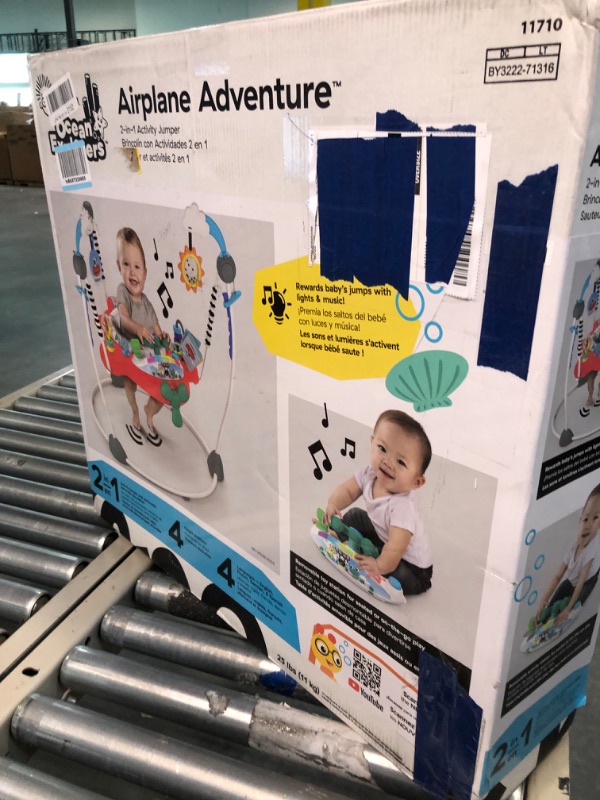 Photo 2 of Baby Einstein Ocean Explorers Airplane Adventure 2-in-1 Interactive Activity Jumper with Lights Ages 6+ months for Boy or Girl