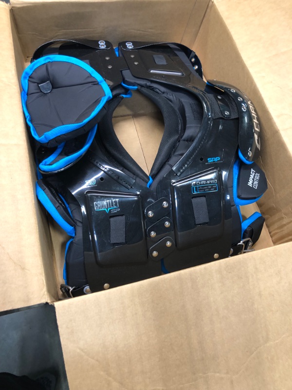 Photo 3 of CHAMPRO Gauntlet III Football Shoulder Pads for High School Play; Ideal for Offensive and Defensive Lineman Positions Medium