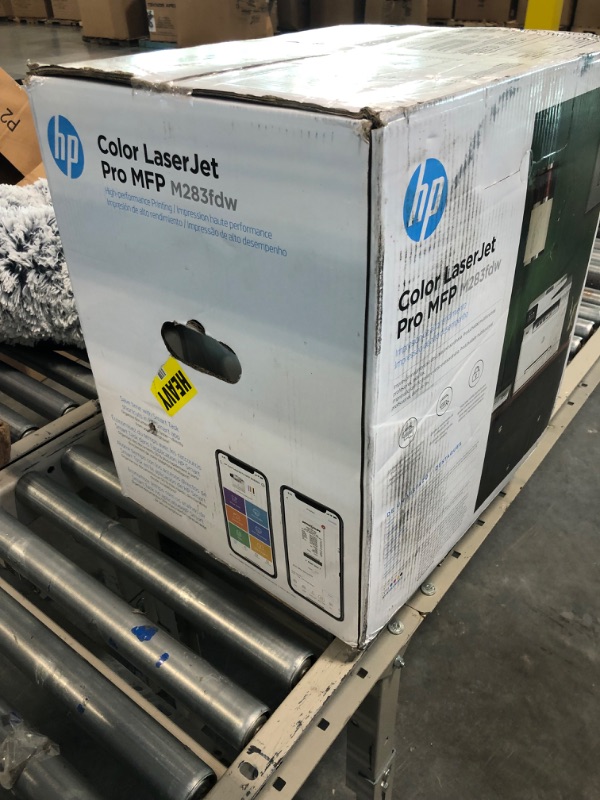 Photo 1 of HP Color LaserJet Pro M283fdw Wireless All-in-One Laser Printer, Remote Mobile Print, Scan & Copy, Duplex Printing, Works with Alexa (7KW75A), White