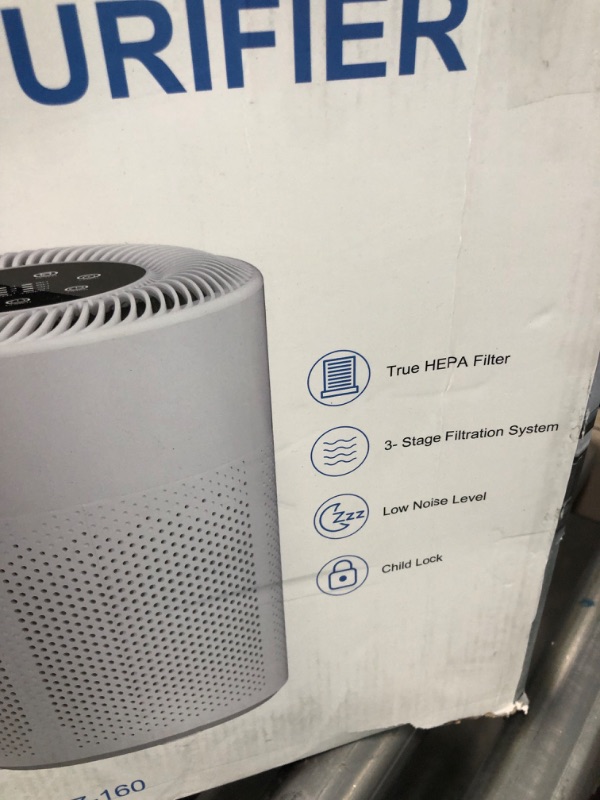 Photo 3 of Air Purifier for Bedroom, H13 True HEPA Air Purifier for Home Large Room Up to 1722ft², with Night Light, Sleep Mode for Allergies Pets Dust Smoke Pollen Dander Hair Smell and Dog Odor Ice-Blue